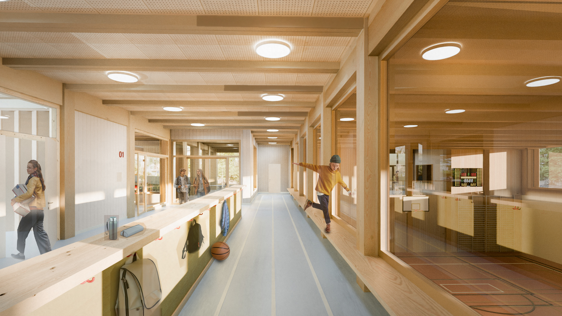 Holzbau Schule Zürich Neubau